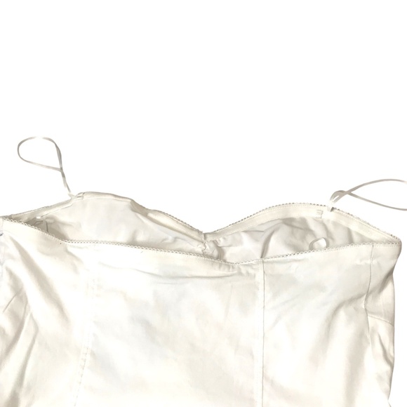 Women’s White Strapless Mini Dress/Pleated Skirt Summer Party Outfit New - Picture 8 of 12